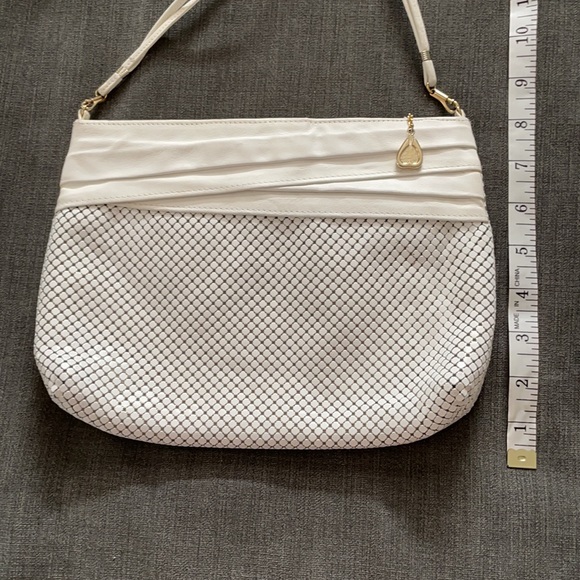 Vintage Whiting & Davis White Mesh and Leather Handbag EUC - Picture 12 of 13